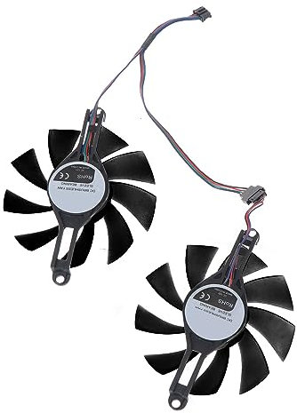 aieibuy Ventilateur de refroidissement de carte graphique, 80mm, 3 broches, 3 fils, VGA, pour Radeon RX 580 RX5500 XT, radiateur de carte vidéo