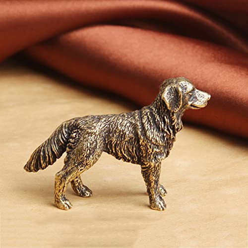 LEVINE Dekorative Figuren for Zuhause, Bronze-Hund, reines Kupfer, Tisch-Tier-Ornamente, handgefertigt, Vintage-Messing, Jagdhund, Heimdekoration, Zubehör