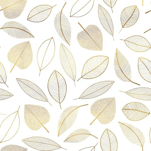 Douceur d'Intérieur PVC-Tischdeckenrolle, Kristall, 1,4 m x 15 m, PVC, metallic Bedruckt, 60/100E, Blattgold