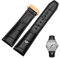 SHZZHS Uhrenarmband aus echtem Leder für Maurice Lacroix Uhrenarmband schwarz braun 20mm 22mm mit Faltschließe
