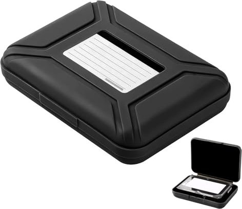 DHWEKU Estuche Protector de 3,5 Pulgadas/Estuche rígido portátil, Estuche Protector de Disco Duro para Discos Duros de 3,5 Pulgadas, antichoque, antiestático, Antipolvo, Caja para Disco Duro de 3,5