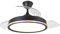 DUPI Ventilador de techo con Luz Led COSMOS AIR RGB aspas retractil que se esconden aspas ocultas transparentes super silencioso, con mando a distancia (Negro-RGB)