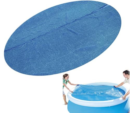 Bâche Solaire De Piscine, 210cmCouverture Solaire à Bulles pour Piscine, Ronde Bachepiscine Chauffante, Poolbâche Couverture Solaire Bâchethermique, Anti-poussière Protection UV Jardin Extérieur