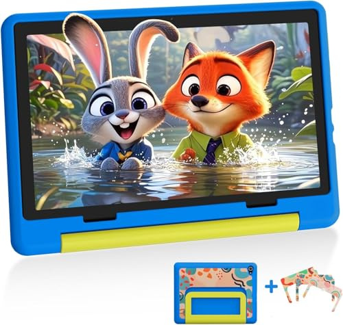 MUISOO 10 Inch Kids Tablet, Android 14 tablet for kids with Octa Core Processor, 8GB RAM 64GB ROM 1TB TF, 5000mAh Battery, WiFi, Bluetooth, Type-C, Kids Tablets with 8+5MP Dual Camera (Blue)