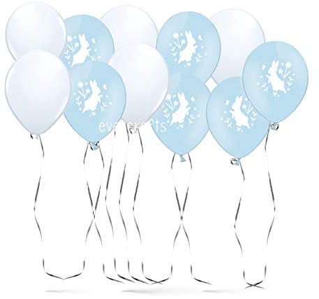 Rabbit party balloons (12-6 of each) rabbit baby shower, birthday balloons, first birthday party BAL9993