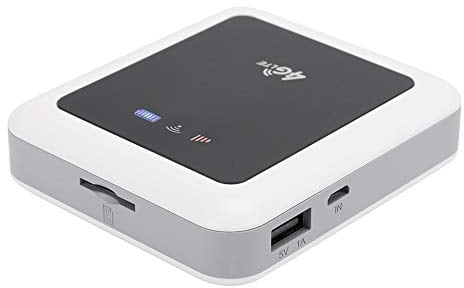 ASHATA Travel Router, Wireless WiFi Router Mini Portable Router Universal Non-SIM-Card White International 4G/3G, Wireless SD Card Reader, Connect Portable SSD Hard Drive to Tablet Smart Phone Laptop