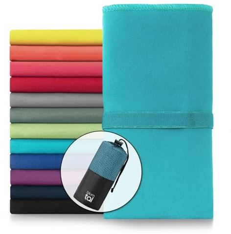 Blumtal Mikrofaser Handtuch leicht & extra saugstark - schnelltrocknende Microfaser Handtücher - optimal als Fitness Handtuch/Strandtuch Mikrofaser/Gym Towel - Reisehandtuch kompakt - Petrol