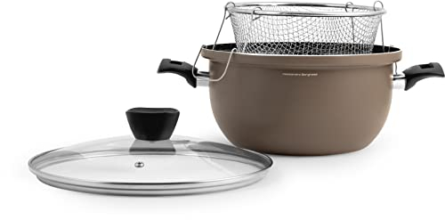 H&H friggitrice Antiaderente, con Coperchio e cestello, 26cm, 9985500