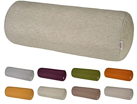 beties „Wunschton“ Nackenrollenbezug ca. 15x40 cm Nackenrolle in großer Sortiments- und Größenauswahl – EIN idealer Uni Begleiter (Melange-beige)