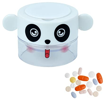 1 Pack Pill Crusher and Grinder, Professional Pill Pulverizer, Tablet Crusher for Pills, Vitamins, Tablets, Elderly, Children, Pets (White)