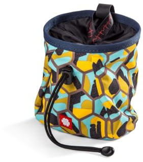 Ocun Lucky + Gürtel Mehrfarbig – praktischer und farbenfroher Chalkbag, Einheitsgröße, Farbe Hexagonal Gelb