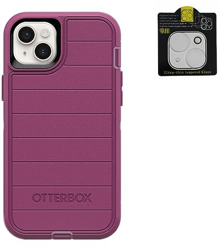OtterBox Defender Series Screenless Edition Case for iPhone 14 Plus with Camera Lens Protector - Case Only - Non-Retail Packaging - Morning Sky (Pink)