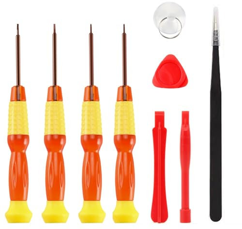 Memows 9 en 1 Herramienta de Reparación de Teléfonos Móviles, Kit Reparación Móviles, Repair Tools con 4 Destornilladores y Herramientas de Palanca de Apertura, Adecuado para iPhone
