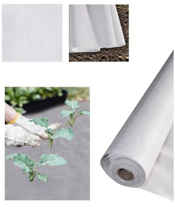 Jardin202 - Malla Geotextil Antihierbas 105 gr Blanca| Eco-Resistente - Protección UV para Jardín y Huerto | 2x5 m (10m2) -
