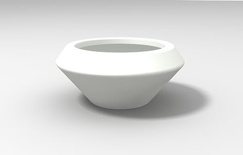 Kloris Pflanztopf Gartenschüssel Polyethylen Durchmesser 60 cm Höhe 27 cm Farbe Weiß Hohe Qualität Made in Italy
