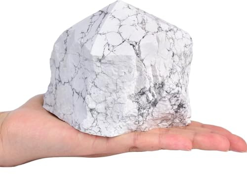 Baguette en cristal de howlite blanche naturelle - Colonne irrégulière de quartz - 0,7 à 1 kg