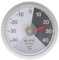 Lantelme Termometro autoadesivo, con indicazione della temperatura + – 40 °C, analogico, per interni, senza fili, camion, roulotte, auto, bimetallico, rotondo, colore grigio, Ø 4,5 cm