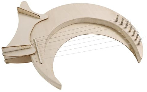 JOINPAYA Saitige Lyra-harfe Aus Holz Handlich Und Tragbar Zartes Design Warm Klingendes Saiteninstrument Für Anfänger Und Musikliebhaber Kleines Harfen Kreative Klangentfaltung
