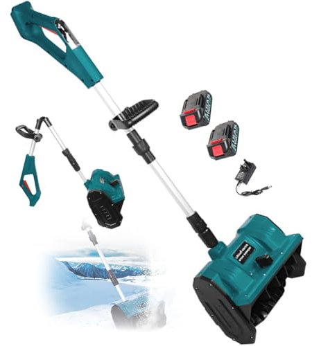Pala quitanieves inalámbrica, barredora de Nieve Manual eléctrica con Pala quitanieves de 32 cm de Ancho, Mango retráctil, Herramienta doméstica de Limpieza de Nieve de 1200 W para Caminos Escolares
