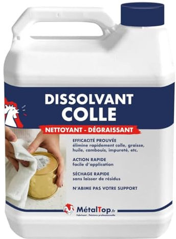 Metaltop - Dissolvant Colle - Incolore - RAL Incolore - Pot 1 L