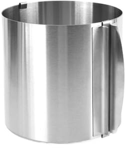 YZWHKJ Tortiera Cerniera,Tortiera Apribile Anello for Torta Regolabile for la Cottura in Acciaio Inox 6-30 cm Anello for Mousse telescopico antiruggine con Scala Stampi for Dolci 3D(Height 15cm)