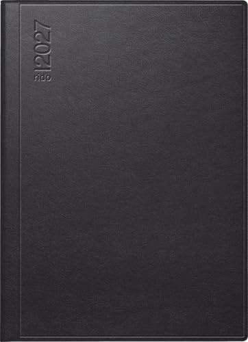 rido/idé 7018104907 Taschenkalender Mod. perfect/Technik I 2027 A6, Kunstleder, schwarz