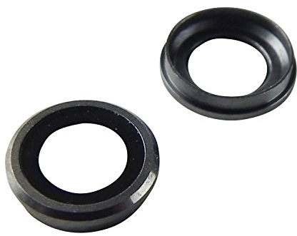 TOKA-VERSAND iPhone 6 Kamera Glas Abdeckung Kameraglas (ECHT Glass) Kameralinse mit Rahmen Space Grey schwarz Kameralinse