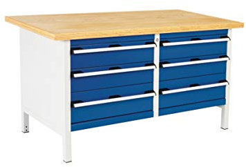 Bott 41002031.11 V Heavy Duty Storage Bench, grau/blau