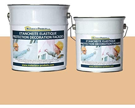 MATPRO - Peinture Étanche & Élastique pour Protection de Façade - pour Mortiers, Briques, Crépis, Fissurés ou Non, Avec ou Sans Relief - Paille - 2.5Kg