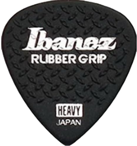 IBANEZ Grip Wizard Series Rubber Grip Flat Pick - schwarz 6 Stück (PPA16HRG-BK)