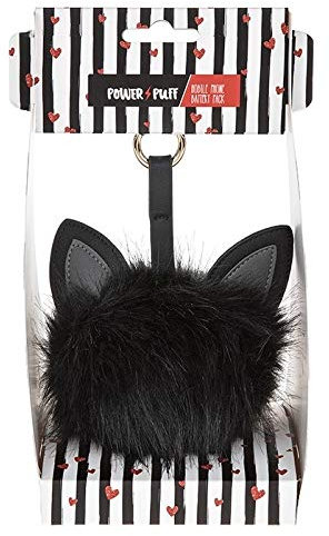 Unbekannt Shudehill Power Puff Cat Handy-Ladegerät, Schwarz