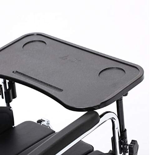 SUSHOP Rollstuhl-Tablett Mit Getränkehalter & Mobilfunkstation,Rollstuhl Tisch Bein Tablett Betttisch Bett Tisch Für Behinderte Rollstühle