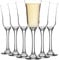 Argon Tableware 12x 190ml Champagne Flutes Set - Vintage Stemware Drinking Glass Goblets - Party and Wedding Gifts - Tromba Range