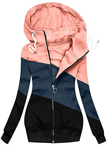 Onsoyours Jacket Trench Coat Femme Gilet Blazer Manteau Hiver Femme Bouton De Mode Long Veste OL Vintage Chaud Manches Longues en Laine C Rose 2XL