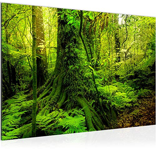 Runa Art Bild Wald Landschaft Modern Wandbilder Schlafzimmer Wohnzimmer 1 Teilig - Made In Germany - Natur Grün Flur 610515a