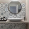 RE-COVERTILES - Fliesenaufkleber Badezimmer und Küche 24 Stck 10x10 cm - PS00094 PVC-Wanddekoration Wasserdicht Fliesen Mosaik Stil Azulejos-Zementfliesen
