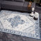 THE RUGS AREA RUG LIVING ROOM BEDROOM LARGE SMALL VINTAGE SOFT SHORT PILE BORDERED CLASSIC ORIENTAL DESIGN TRADITIONAL PERSIAN MOROCCAN BOHO CARPET - XLARGE 200X290 CM, NAVY BORDERED DESIGN