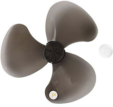 MSemis Reemplazo Paletas de Ventilador 16 Inches Aspas de Ventilador 5 Hojas de Plástico Transparentes Accesorios de Ventiladores Ventilador de Pie Negro A One Size