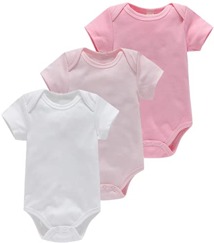 Bestele Body Bébé,Bodies à Manches Courtes Bébé pour Garçon Filles Mixte Nouveau-né,Bébé Bodys Short-Sleeve Coton Combinaison D'été Bodysuit 0 1 3 6 9 12 18 24 Mois