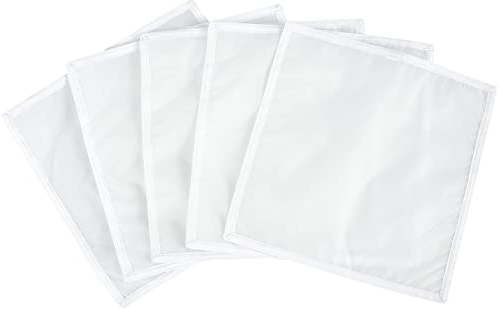Muross 8x8 25 Micron Pressing Screen for Herbal Bubble Hash Bag Essence Ice Extractor Kit Hydroponics Extraction Fast Drying Process 5 Pieces White(A set of five)