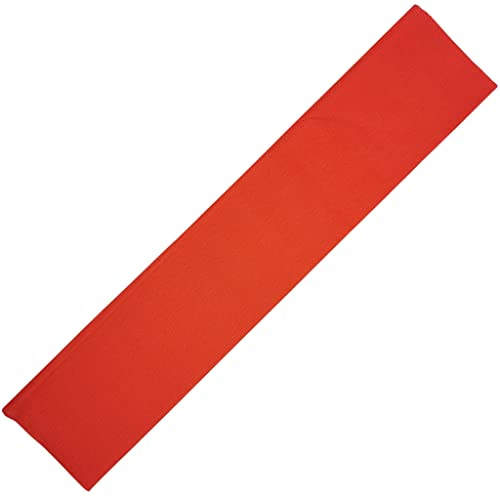 Große rote Kreppbögen, Seiden-Alternative, leuchtende Farben zum Basteln von Luftschlangen, Blumen und Verpackungen – 50 cm x 300 cm Rolle