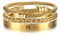 JeweBella 3 Stück Armreif Herren Edelstahl Luxus Römische Ziffer Armreif Verstellbar Offen Manschette Armreif Armband Set Silber/Gold/Schwarz