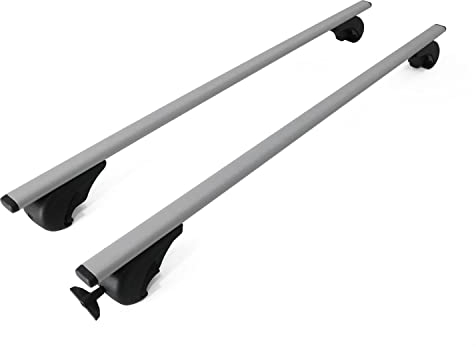 OMAC Dachträger Gepäckträger kompatibel mit Nissan Qashqai J11 2014-2021 Grundträger Metall Grau
