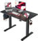 Cubiker Standing Desk Height Adjustable Electric Desk, 100 * 60cm Stand up Table, Sit Stand Home Office Desk with Splice Board, Dark Black