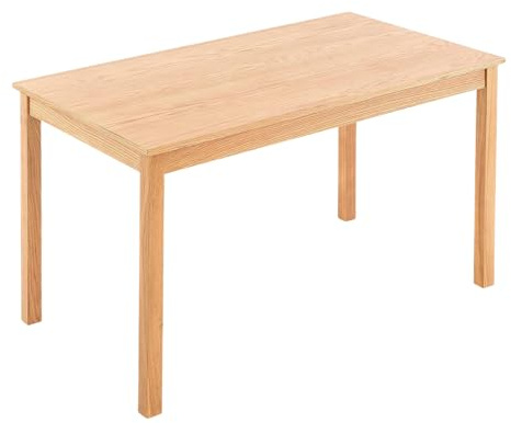 Hallowood Furniture Waverly Rectangular Small Oak Dining Table, 120x70cm | Rectangular Solid Wooden Dining Table in Light Oak Finish, Ideal for Dining Room, Restaurant, Cafe or Kitchen (120cm x 70cm)