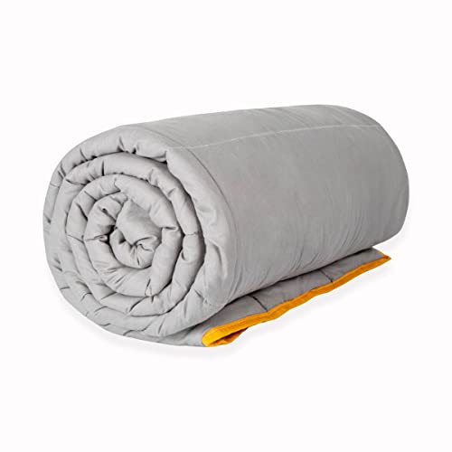 Senso-Rex - Therapiedecke - Gewichtsdecke aus Oeko-TEX 100% Baumwolle - Antistress Decke für einfacheres Einschlafen und verbesserte Schlafqualitä 135x200-6,5 kg, Grau