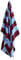 HAY Frotté Stripe Bath Sheet Bordeaux and Sky Blue Handtuch aus Baumwolle hergestellt, Farbe: Bordeaux/Himmelblau, Maße: 100x150cm, AB632-A766-AH01