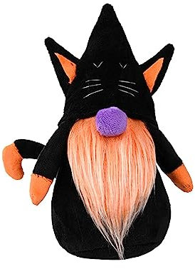 Halloween-Zwerg-Ornament, gestrickt, gesichtslose Puppe, Puppenornament Spind Zubehör Pferde (A, One Size)