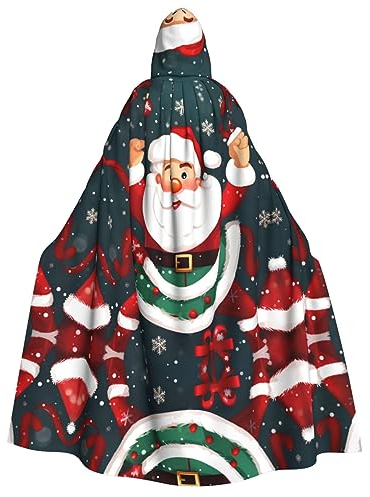 Merry Christmas Santa Claus Ultimate Vampir Cloak für Halloween, eine wesentliche Ergänzung für jede Dame Dress Up und Rolle, Merry Christmas Santa Claus, Einheitsgröße, Frohe Weihnachten