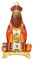 PARTYLOSOPHY 1 Unidad - Globo Navideño Foil de Pie Rey Mago Baltasar Metalizado de 110 cm - Globos Fiesta, decoración Navidad, para celebraciones y fiestas de reyes magos. Globo Foil Baltasar.